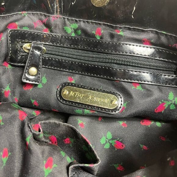 Betsey Johnson Fabric sequins leopard print orange,hot pink & black shoulder bag - Picture 10 of 12